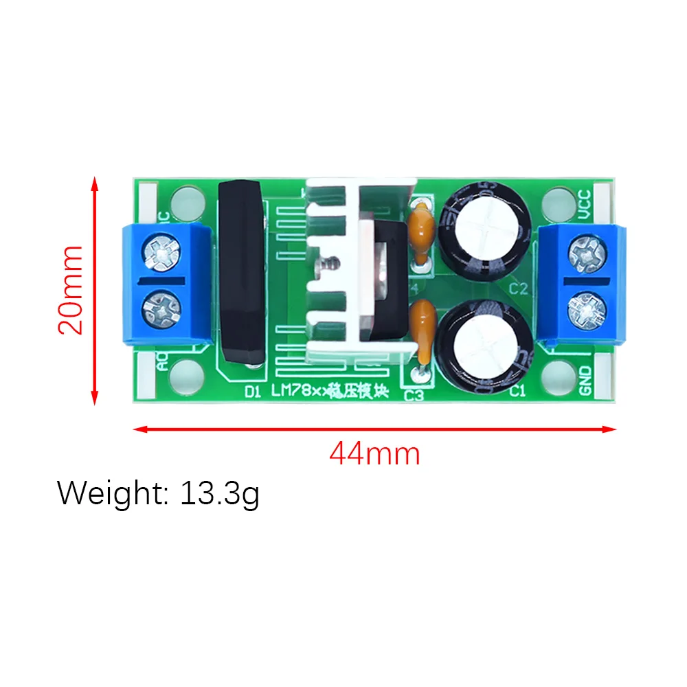 L7805 LM7812 Rectifier Filter Power Converter Three Terminal Regulator Power Supply Module 3A Rectifier Bridge 5V 12V Stabilizer