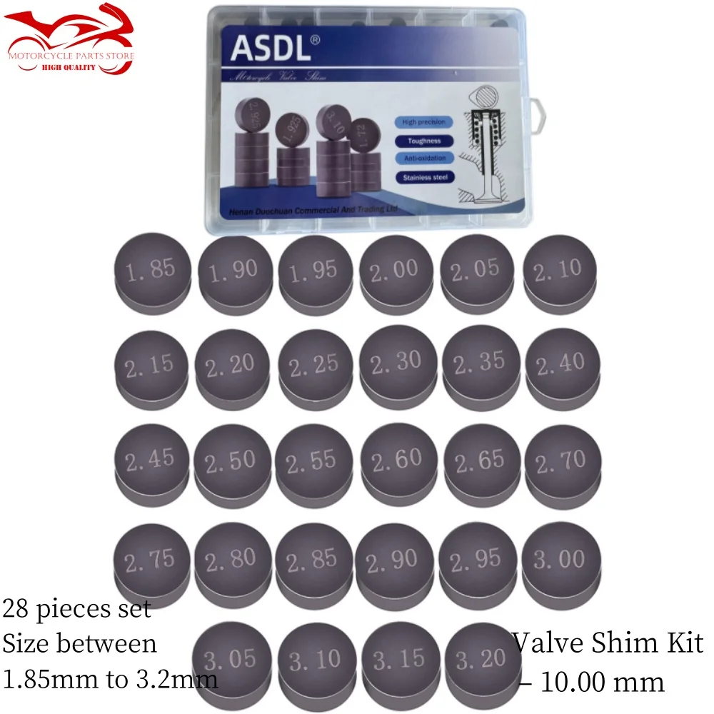 

46 piece 9.48mm Diameter 28 piece 10mm Complete Valve Shim Kit For HONDA For KT/M for SUZUKI For YAMAHA for KAWASAKI for Aprilia