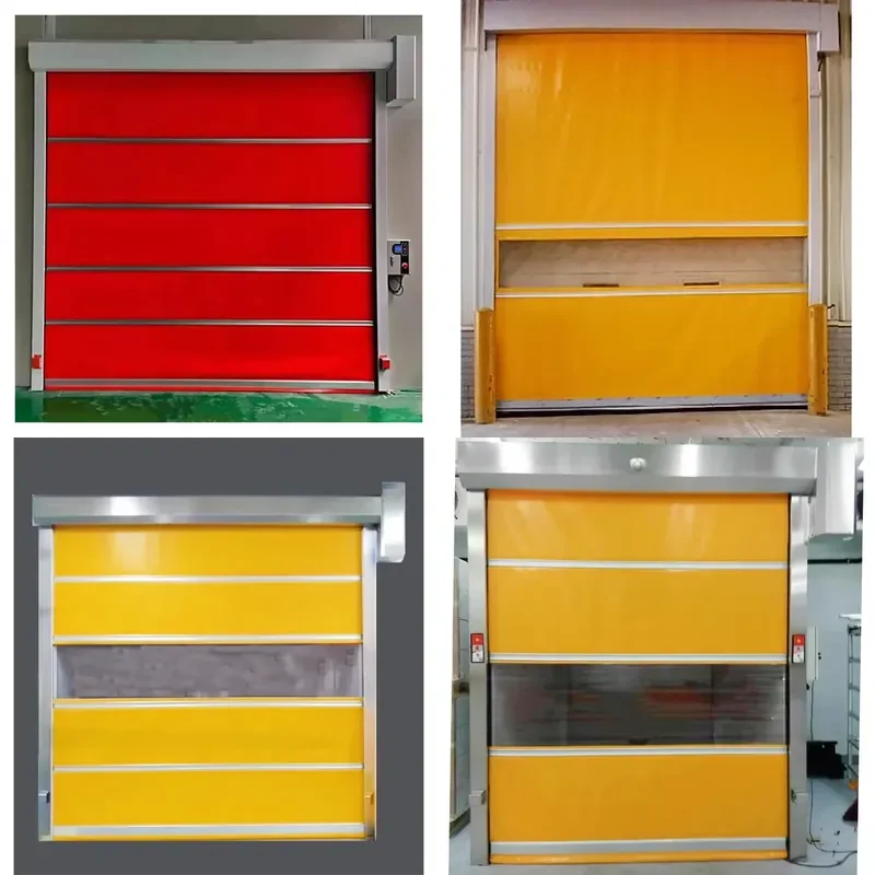 PVC Windproof Roller Shutter Door Electric Side Opening 1 Year Warranty Industrial Modern Customized Size