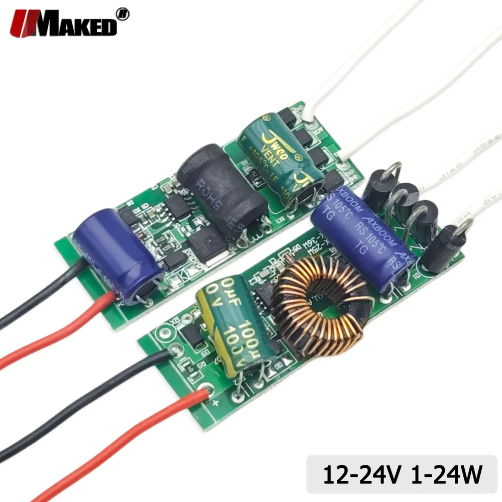 10PC LED Driver AC/DC12/24V 1-3W 1-7W 6-9W 3x2W 6-12W 12-24W 300mA Inside PCB LED Power Supply Lighting Transformer For Lamp DIY