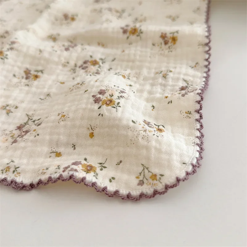 Cotton Gauze 1Pc Random Color Baby Soft Square Towel Washcloth Towel Floral Ins Style Baby Bath Children Absorbent Handkerchiefs