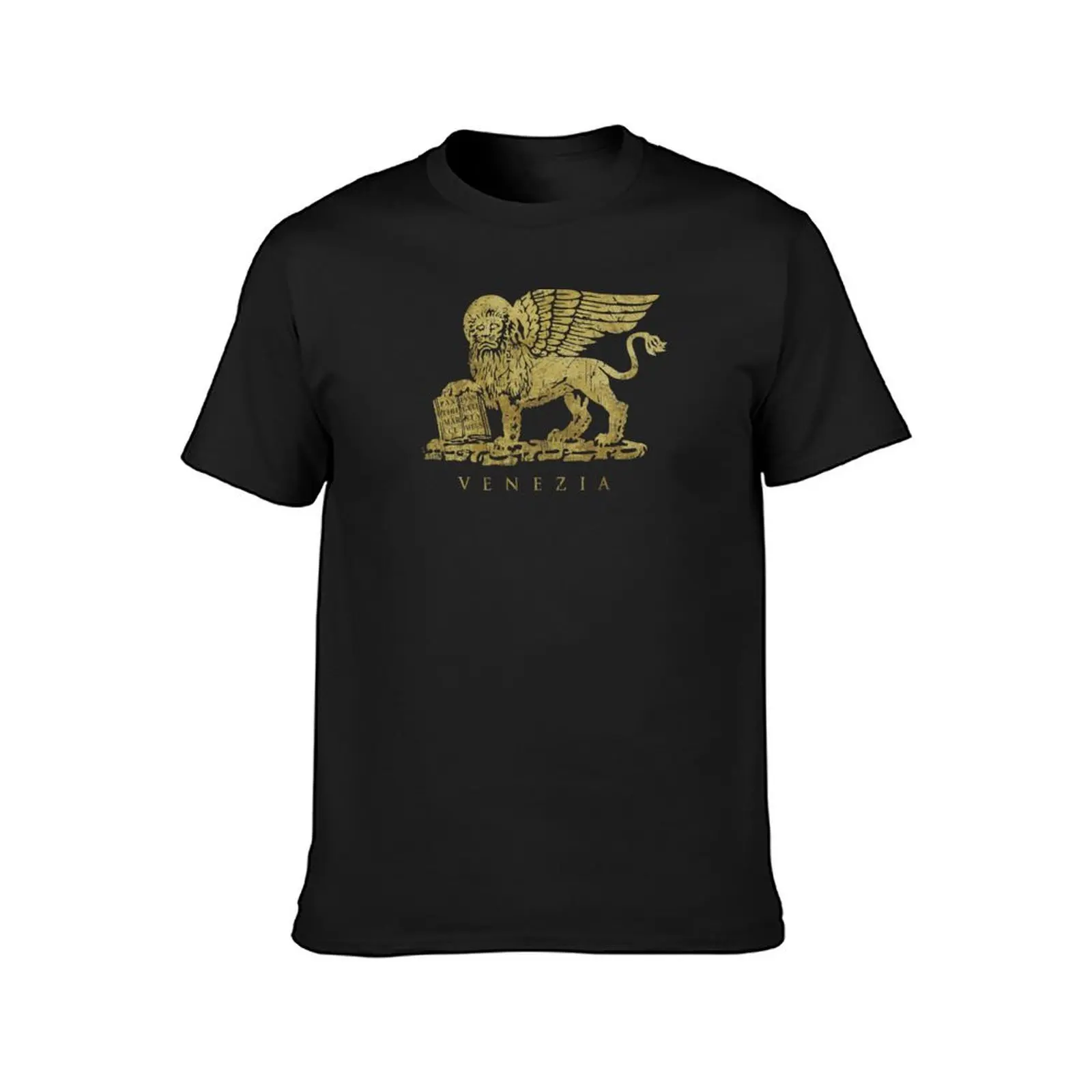 Leone di San Marco of Venezia - Vintage Gold T-Shirt oversizeds Blouse mens t shirt graphic