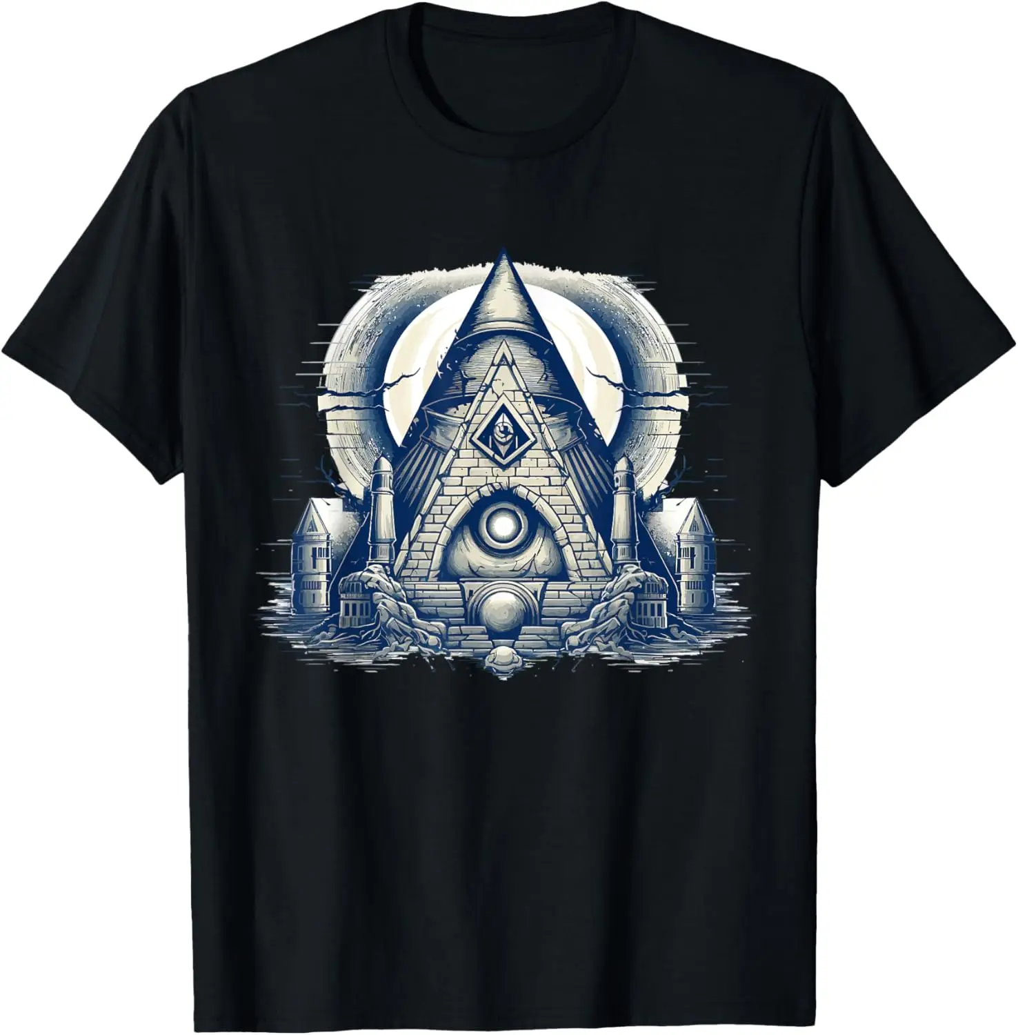 

Illuminati Pyramid All Seeing Eye T-Shirt Anime Clothes Streetwear Mens T Shirts Graphic Camisas Oversized T Shirt
