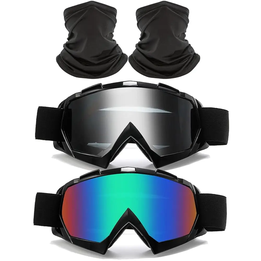 

Free Shipping 4Pcs Set, Dirt Bike Goggles with Face Cover Motorcycle Goggles ATV Motocross Riding Offroad Goggles for Adults You