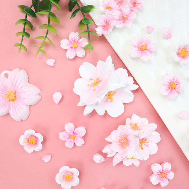 Rose Flower Shaped Chocolate Mold Mini 6 Holes Cherry Blossom Silicone Mold Cake Decorative Tool 10.8*10cm
