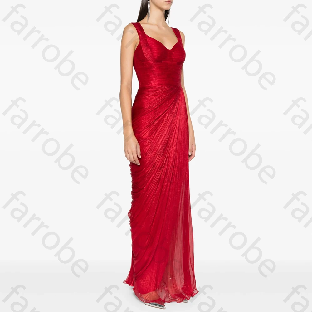 Ärmellose Abendkleider mit Spaghettiträgern, herzförmiges, rückenfreies Faltenkleid, exquisite, hochwertige Abschlussball-Party-Kleider, individuell gestaltet