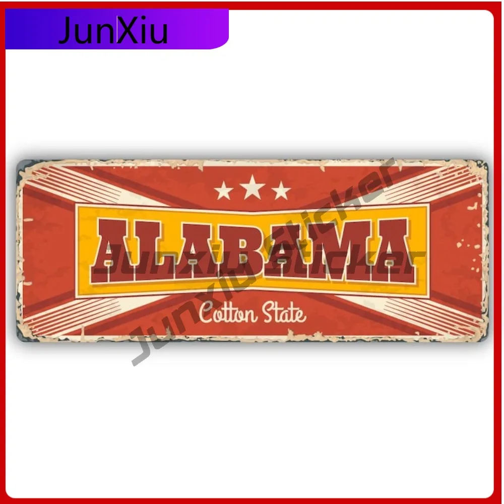 

Alabama Travel Vintage Art Design Vinyl Sticker America Vacation Travel Cities Countries Bumper Camper Windows Windshield Sticke