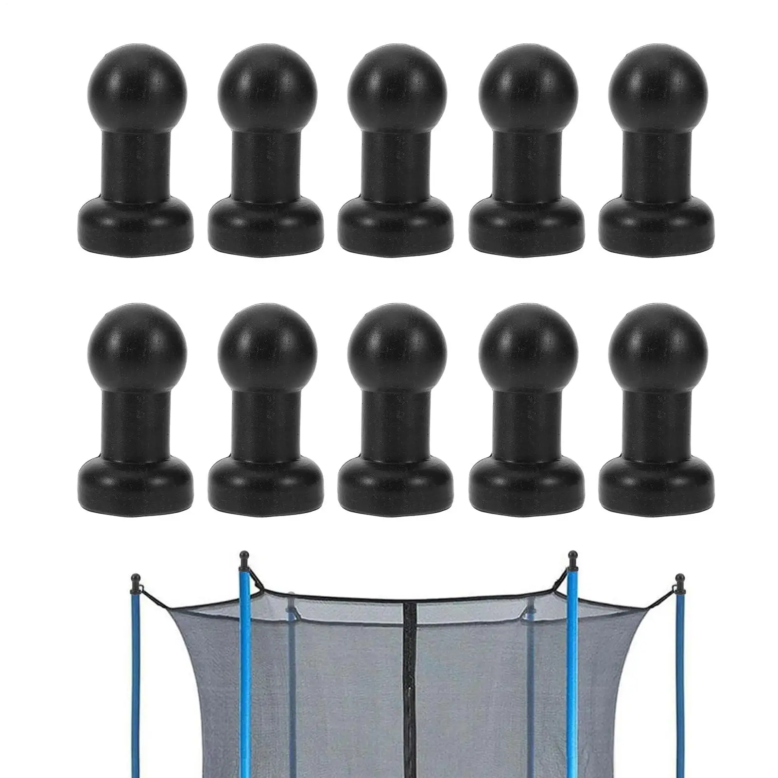 10PCS 2.5cm Trampoline Pole Hats Replacement Net Post Toppers Protective Caps For Safety Maintenance, Backyard Garden Park view 3