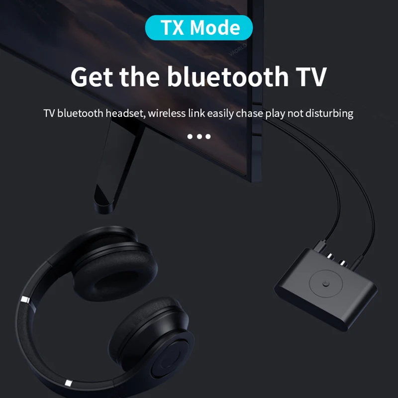 2 في 1 بلوتوث 5.3 جهاز ريسيفر استقبال وإرسال 3.5 مللي متر AUX RCA USB U-القرص ستيريو الموسيقى اللاسلكية محول الصوت ل TV PC سيارة عدة المتكلم