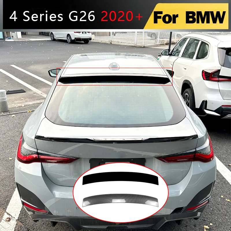 

For BMW 4 Series G26 2020 2021 2022+ Rear Trunk Spoiler Wing Modification Tail Top Wing Cover Roof Spoiler Body Kits Tuning