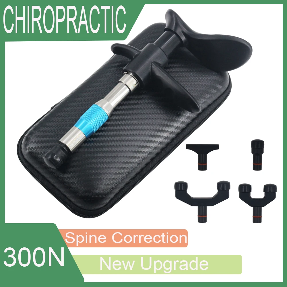 

300N Chiropractic Adjusting Tool Manual Spinal Massager Adjustable Intensity Therapy Cervical Muscle Relax Body Massage Gun