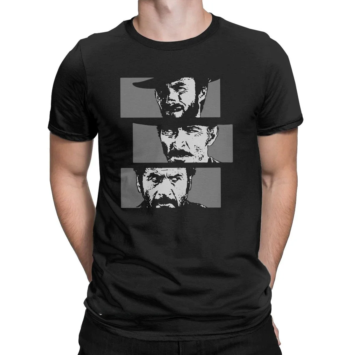 Men Premium Cotton Leisure T-Shirts Clint Eastwood Tee Shirt Harajuku Clothing Summer The Good The Bad And The Ugly 2024 Tshirt