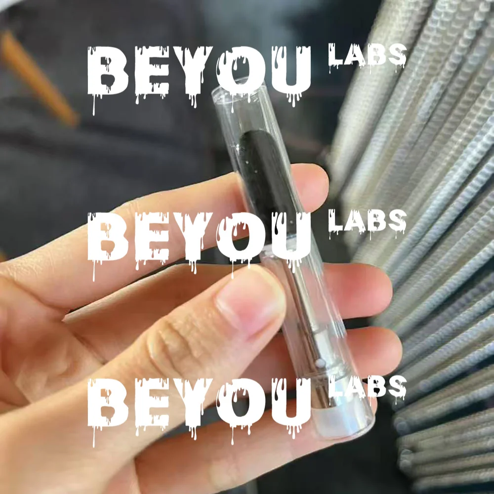 1ML Plastic Pop Top Storage Empty Cartridge Packaging Display Clear Window Tank Box Black White