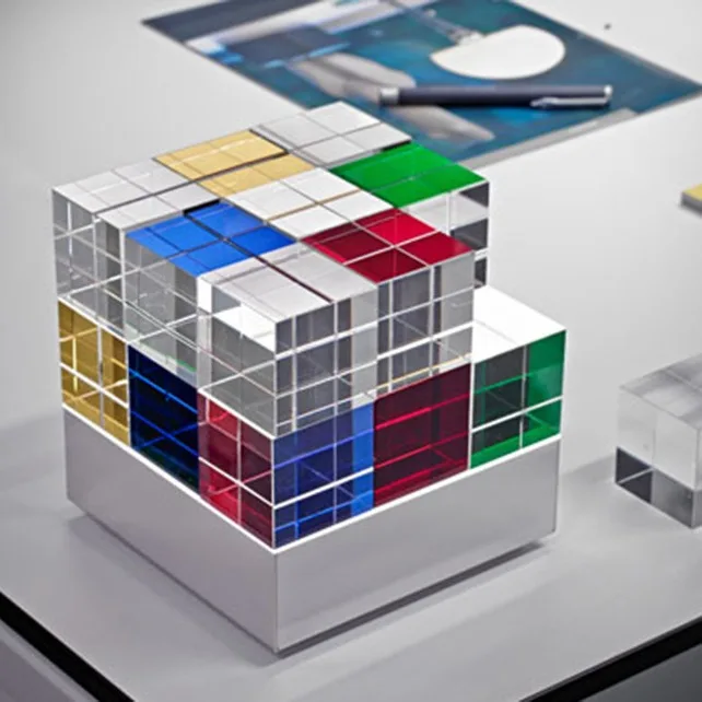 Cube Decorative Table Lamp Living Room Creative Ornament Atmosphere Crystal Table Lamp LED Night Light