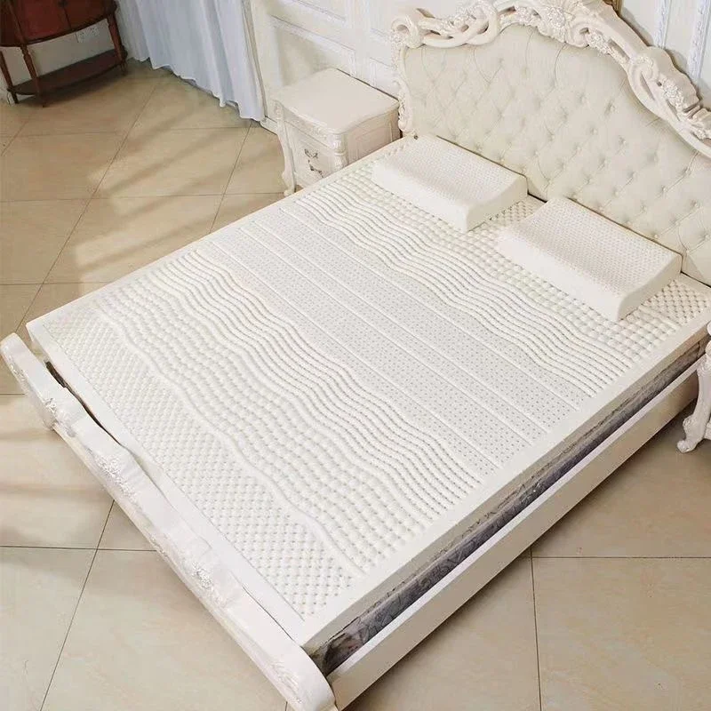Tayland İthal %100 Doğal Lateks Yataklar Tatami Yer Minderi Katlanabilir Yavaş Geri Dönen Ev Otel Lüks Üst Minder Hediye Lateks Minderler