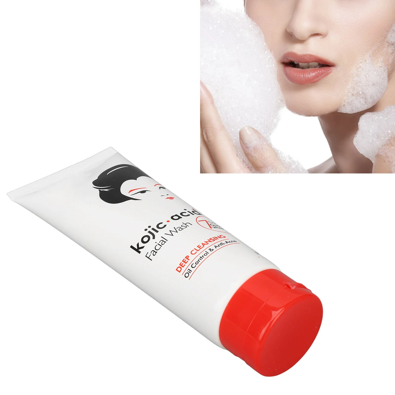 100g Kojic Face Wash Deep Cleaning Skin Mild Multi Function Hydrating Moisturizing Skin Brightening New Acidic Sunscreen