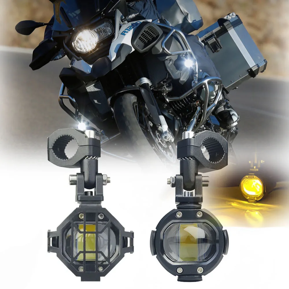 

100W Motorcycle Auxiliary Light Led Fog Lamp Spotlight Driving Lamp With Light Cover For BMW R1200GS F800GS F700GS F650 K1600.