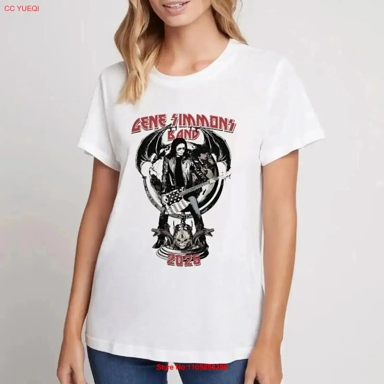 Gene Simmons Band 2025 Tour T shirt vintage Washed Casual designer clothes Breathable Stretched Slightly streetwear vintage
