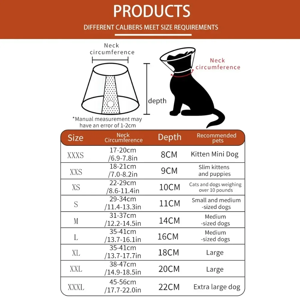 طوق إليزابيث للكلاب والقطط والحيوانات الأليفة للكلاب مخاريط مريحة لوقف عن لعق الياقة الواقية للكلاب بعد العمليات الجراحية المضادة للعض