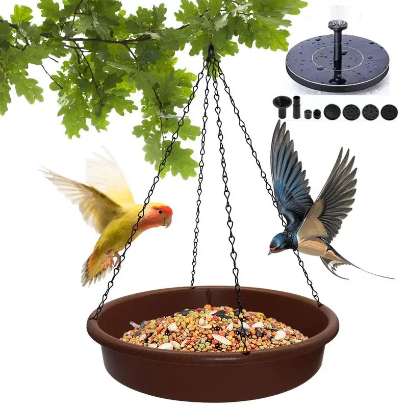 

Solar Bird Fountain Solar Fountain Round Bird Feeder Water Feeder With Automatic Pump For Front Door Verandahs Courtyard Garden