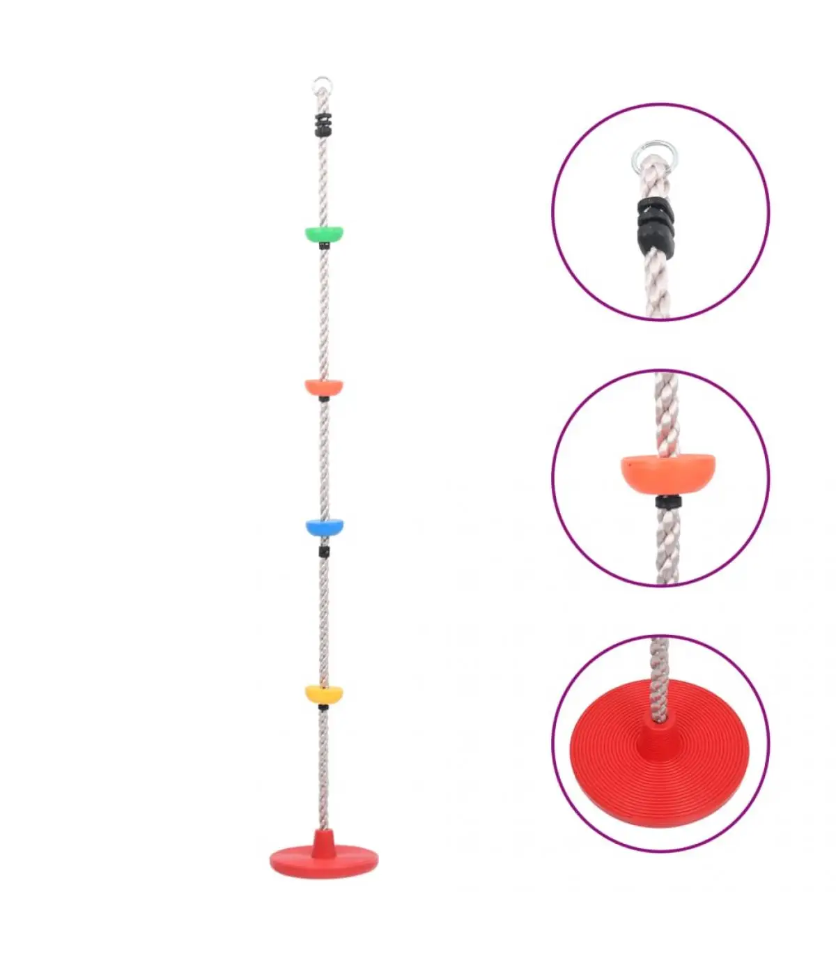 200 cm Swings & Swings Rope for Climber with Platforms and Disc