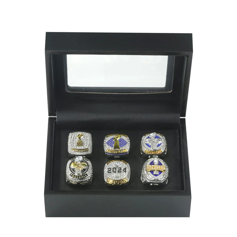 Fantasy Football Championship Ring 2020 to 2024 FFL Championship Rings Collection Trophy Ring for Mens Commemorative Gifts
