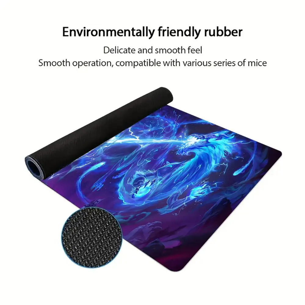 Cool Blue Water Dragon Mouse Pad Large Gaming Non-slip Gamer Keyboard Desk Accessory Aesthetic Laptop Tablet Mat Mini PC Playmat