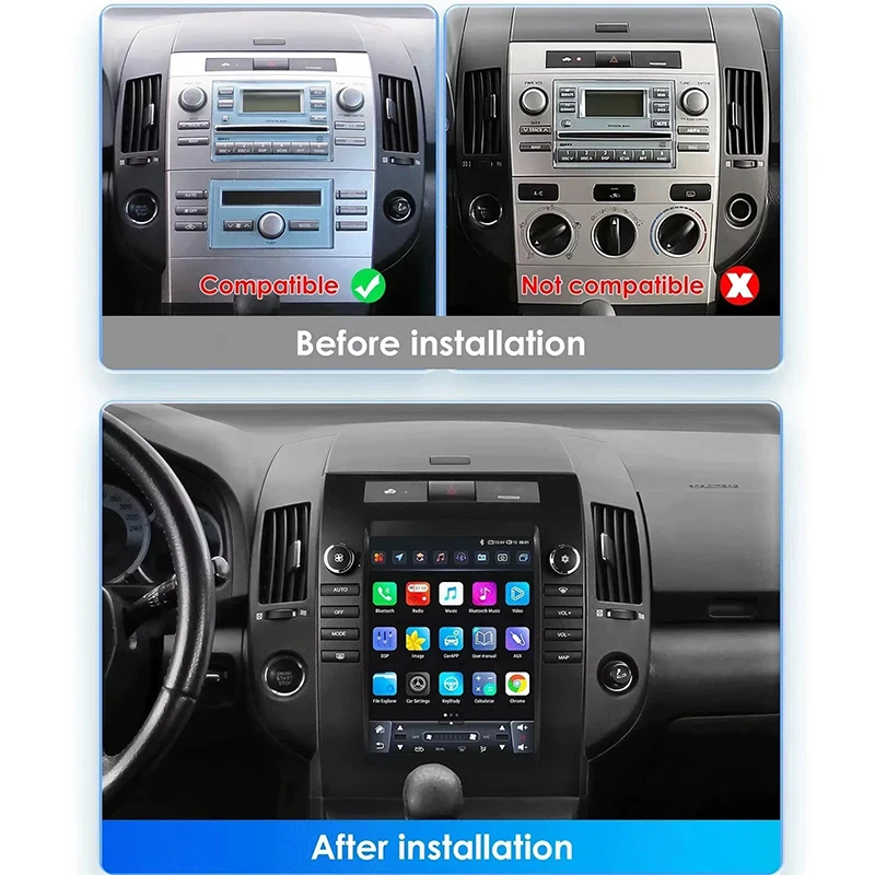 8-core DSP car multimedia player for Toyota Verso 2004-2009 modelsCarplay 4G automatic radio RDS GPS BT 4G-LTE WiFi intelligent