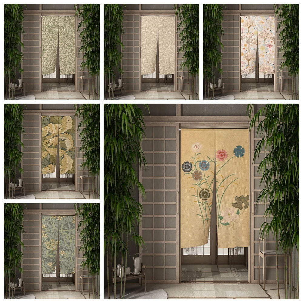 

Japanese Texture Door Curtain Dining Door Partition Curtain Drape Kitchen Entrance Hanging Half-Curtain Modern Restaurant Decor