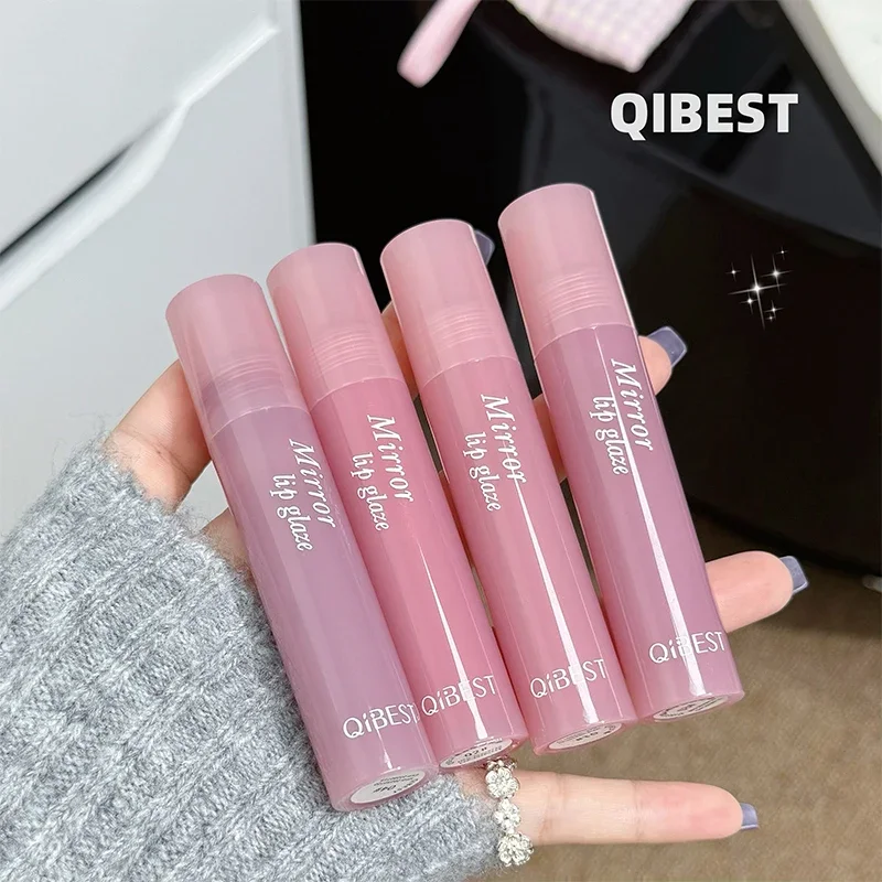 QIBEST tinte de labios brillo hidratante tinte 12HR hidratación de larga duración nutrir espejo agua brillo de labios cosméticos de humedad