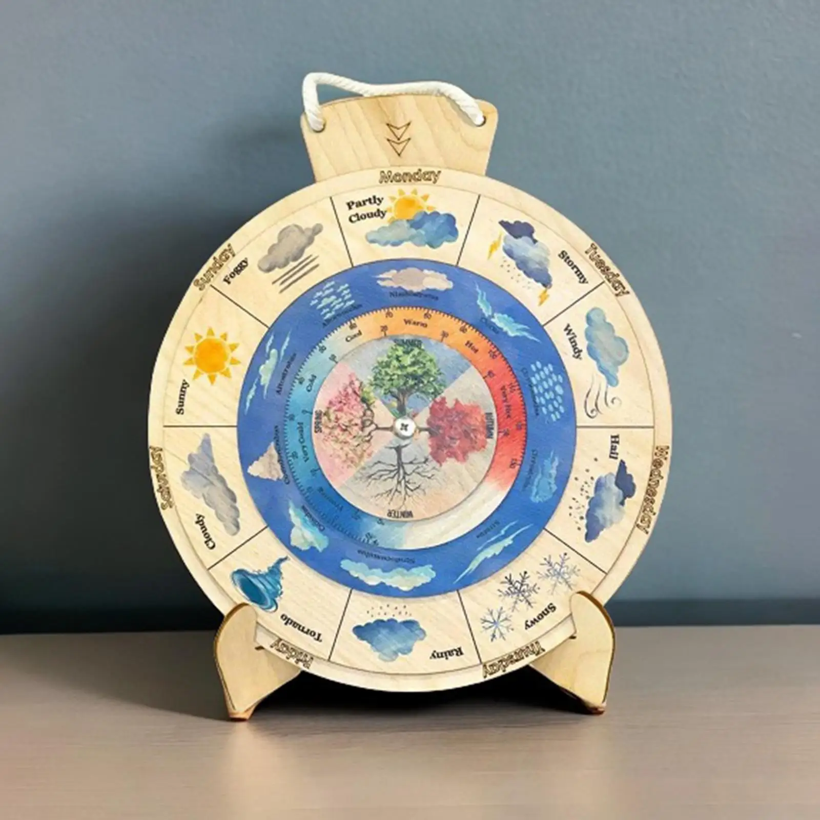 Weather Learning Puzzle Sensory Board Toy Days of Week Teaching Materials
