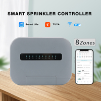6 /8 Station Tuya WiFi Indoor Smart Sprinkler Controller Irrigation System Remote Control by Phone Works with Smartlife EU Plug