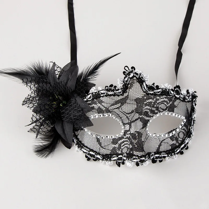 Máscara Veneciana De Encaje Negro Para Damas – Elegancia Y Misterio Para Bailes De Máscaras Y Carnaval
