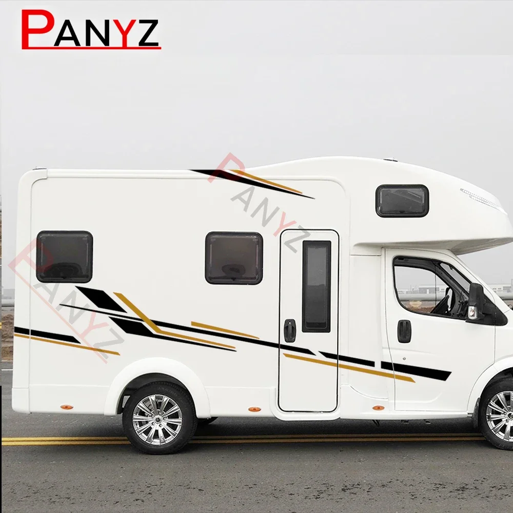 

6Pcs Motorhome Stripes Vinyl Stickers For Camper Van Horsebox Caravan RV Auto Tuning Accessories Graphics Car Decoration Decals