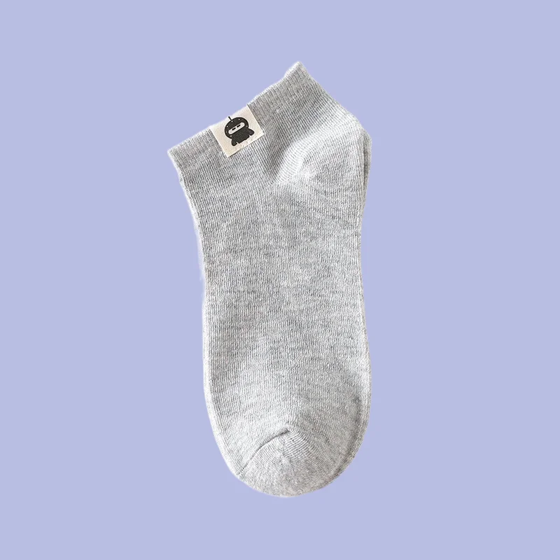 Chaussettes d'été respirantes en coton pour hommes, socquettes décontractées, couleur unie, taille basse, invisibles, bouche peu profonde, rétro, bateau, nouvelle collection, 5/10 paires