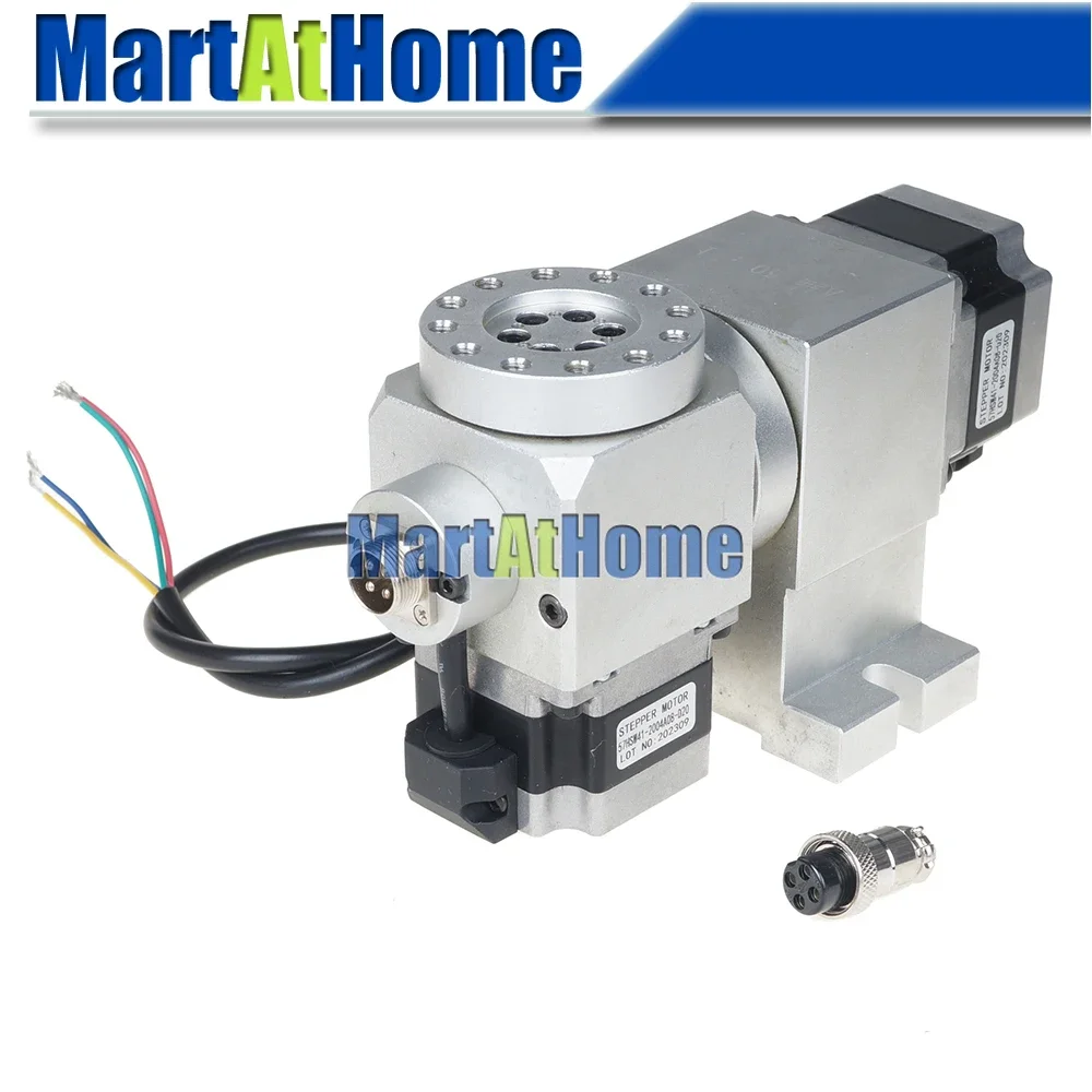 CRA249 CNC Rotary Axis Indexer 4th & 5th A B Axis with Harmonic Gearbox Ratio 50:1 100:1 for 3020 3040 CNC Router 3D Engraving