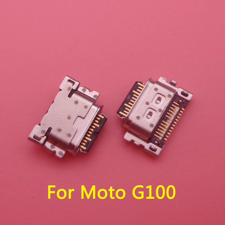 100Pcs USB Connector Charging Charge Port For Motorola Moto G10 G100 G20 G30 G50 G60 Power One Hyper Zoom Fusion Plus Z3 Play