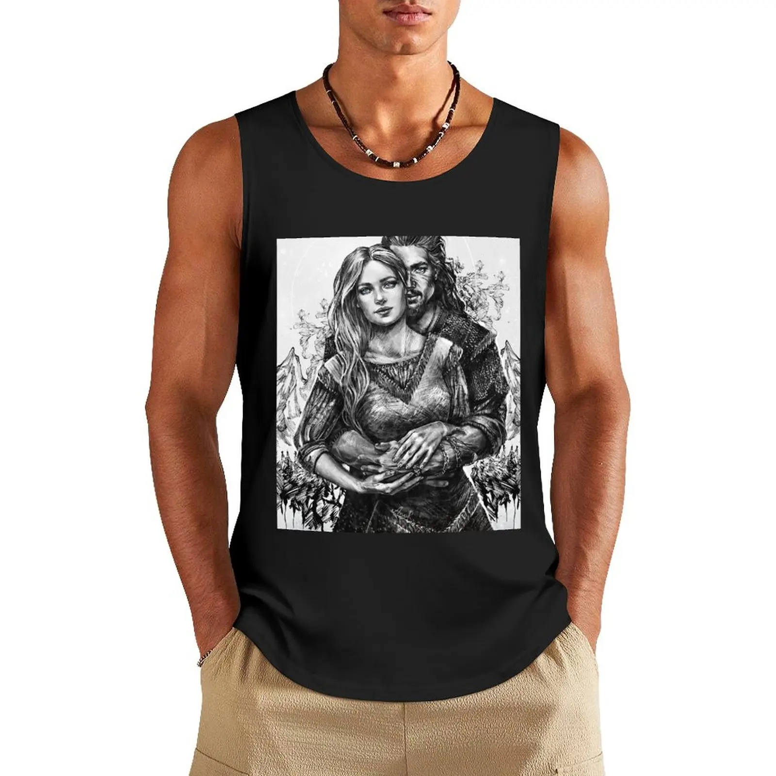 Aethelflaed and Uhtred Tank Top t-shirt Men's Men's tops Men sleeveless tee