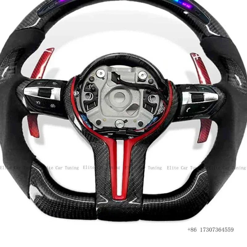 12 Color LED Carbon Car Steering Wheel for BMW F10 F20 F30 F31 F11 F12 F15 F16 F32 F34 F36 F80 F82 E49 E60 E70 E90 E91 E92 view 6
