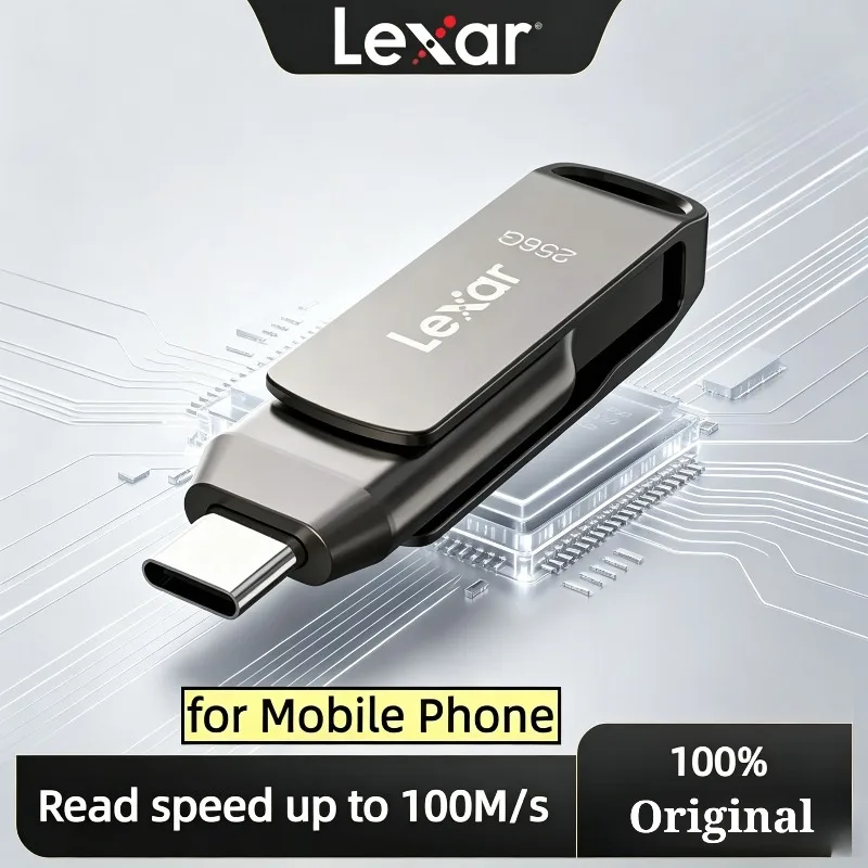 Lexar Original Dual Drive JumpDrive D400 USB 3.2 Type-C Type-A Flash Drive for Metal Housing Storage Expansion for PC