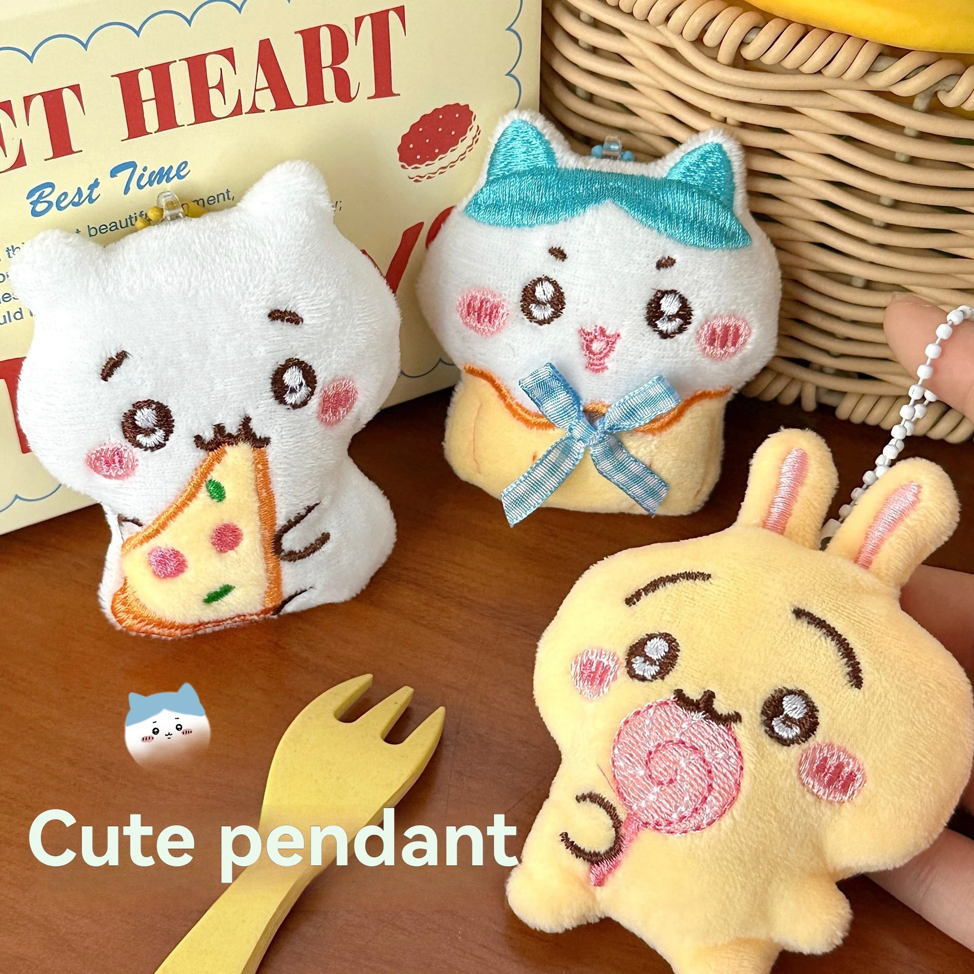 1/3 Uds Chiikawa lindo muñeco de dibujos animados de peluche colgante broche mochila llavero decoración colgante