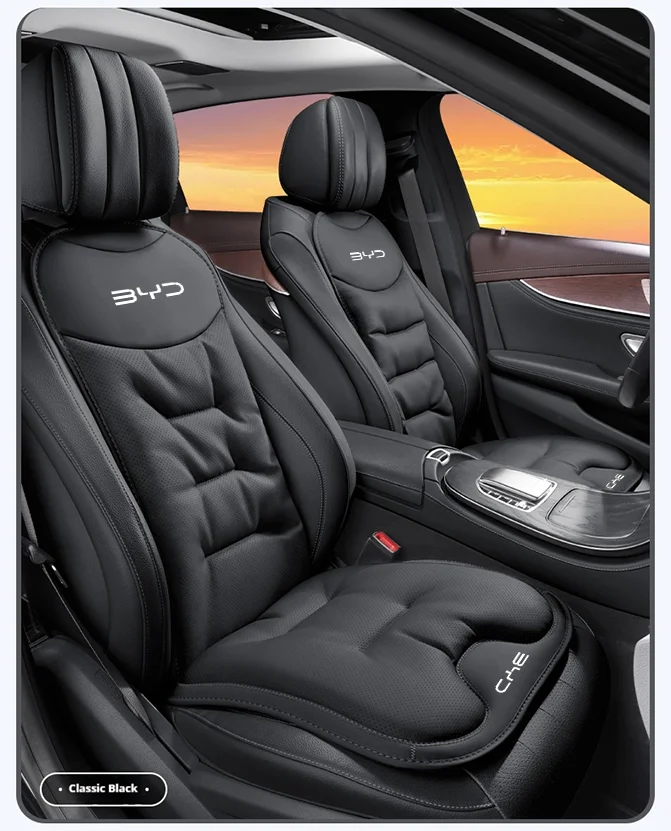 Für BYD Ato 3 Fafengtang F3 E6 Yuan Song Plus EV F0 Qinhan Dolphin S6 Autositz-Rückenlehnenkissenbezug Leder-Sitzschutzpolster – Detail 23