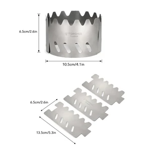 Tomshoo-Titanium Titanium-Gasherd Windschild, Ultralve-Rack, Para-Shrling-Unterstützung, Outdoor, Camping, Spaziergänge 6 Hauptverkäufe nautischer Gasherd - №1