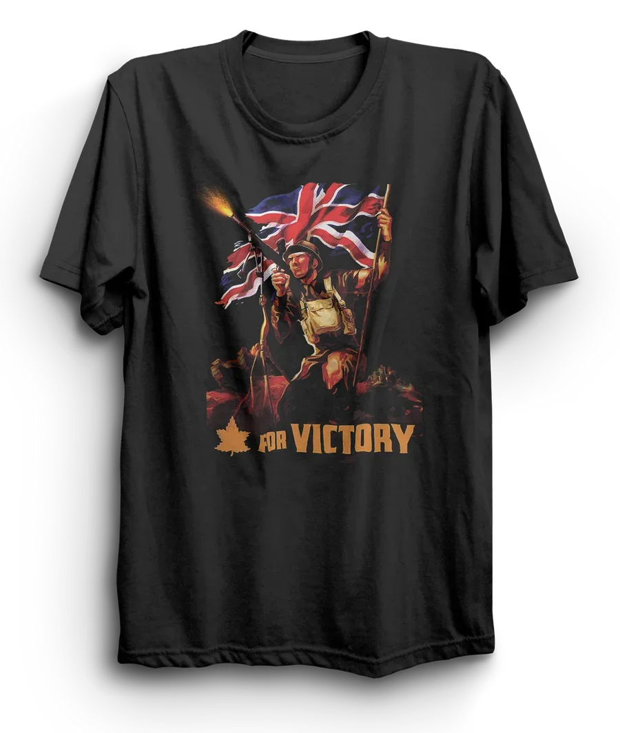 WW2 Bren Machine Gunner British Soldier T Shirt. Short Sleeve 100% Cotton Casual T-shirt Loose Top