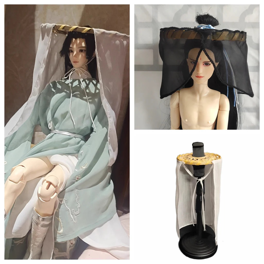 1/6 1/4 1/3 Scale BJD Samurai Bamboo Hat Ancient Costume Hanfu Accessories For YOSD MSD SD13 Big Girl SSDF ID72 Uncle Doll A1357