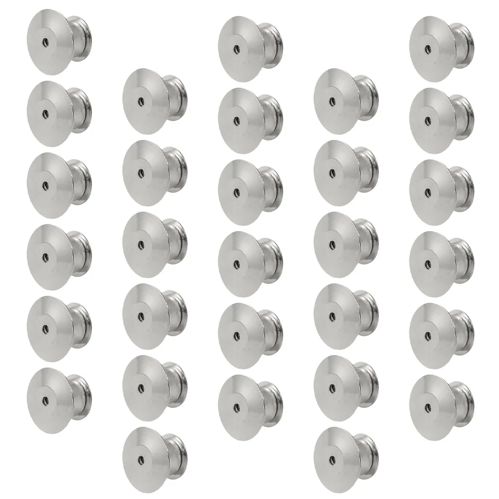 

30pcs Brooch Clasp Round Pins 10x7x7mm Copper Craft Supplies DIY Accessories Badge Making Components