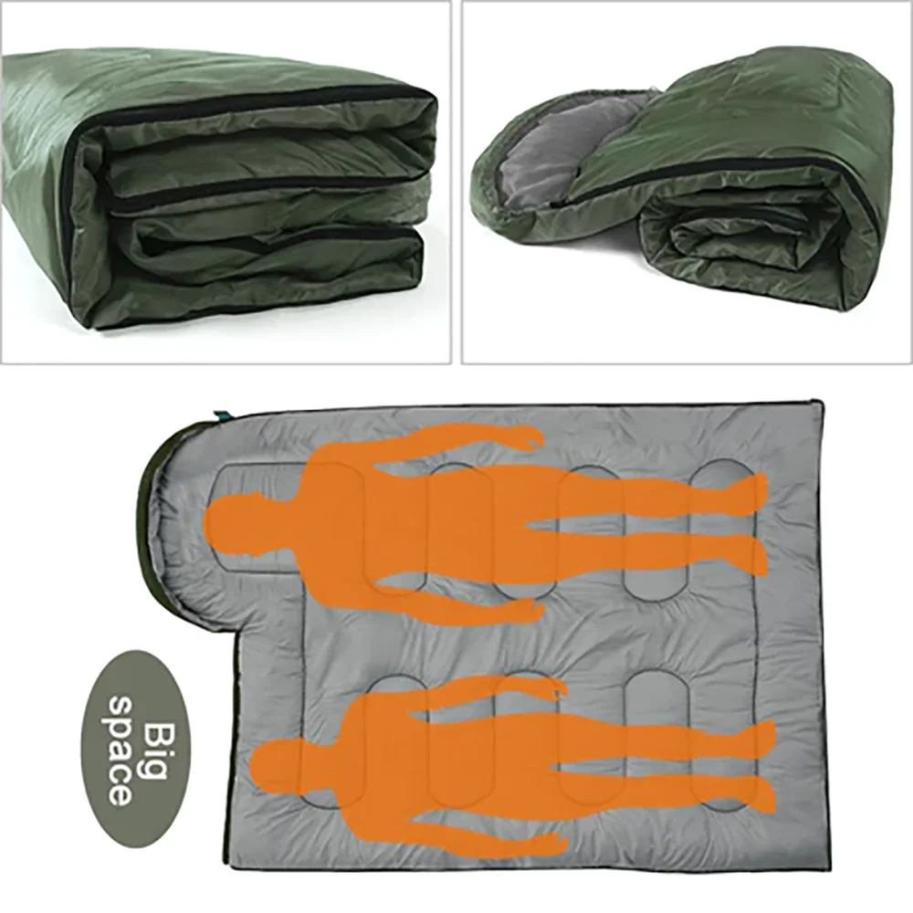 High Quality Portable Camping Sleeping Bag Lightweight Single Envelope Sleeping Bag Waterproof Thick Outdoor Travel Bag
