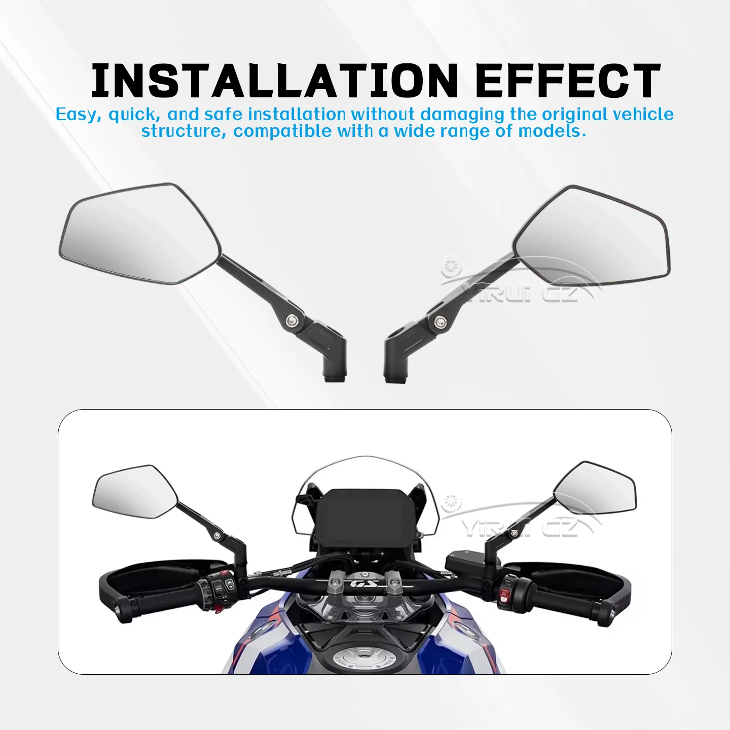 혼다 XL750 XL750 트랜스알프 CRF1000 CRF1100 아프리카 트윈 오토바이 백미러 알루미늄 조절식 사이드 리어 뷰 미러