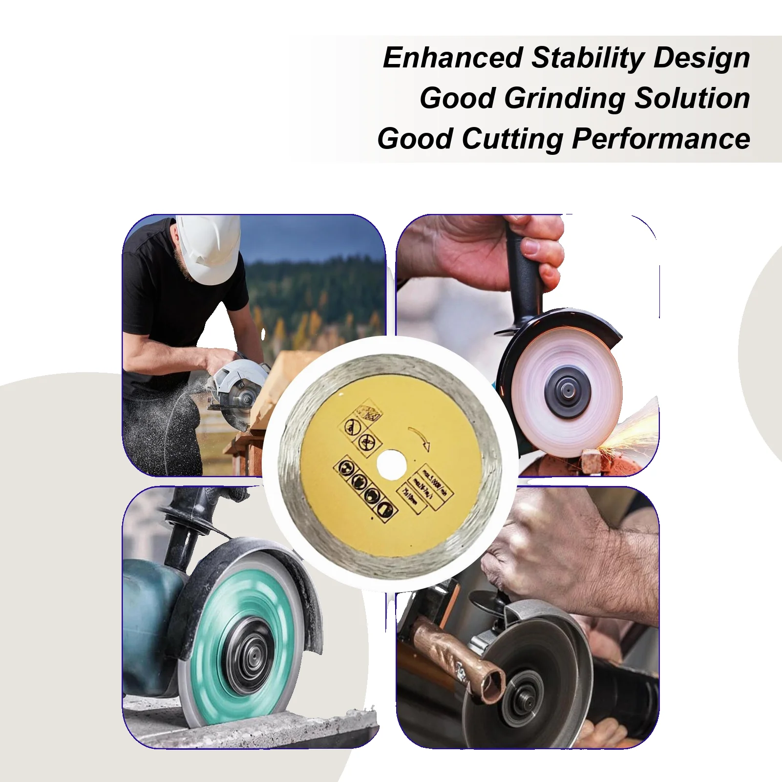 

Шлифовальный круг по металлу 3-дюймовый сверхмощный электроинструмент, аксессуары, отрезной круг для металла, бетона, камня, плитки, краски, стали, углерода