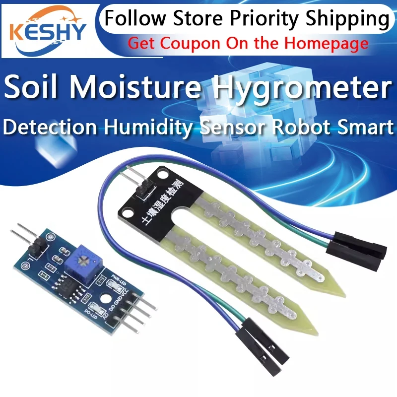 Picture 7: Smart Electronics Soil Moisture Hygrometer Detection Humidity Sensor Module For arduino Development Board DIY Robot Smart Car